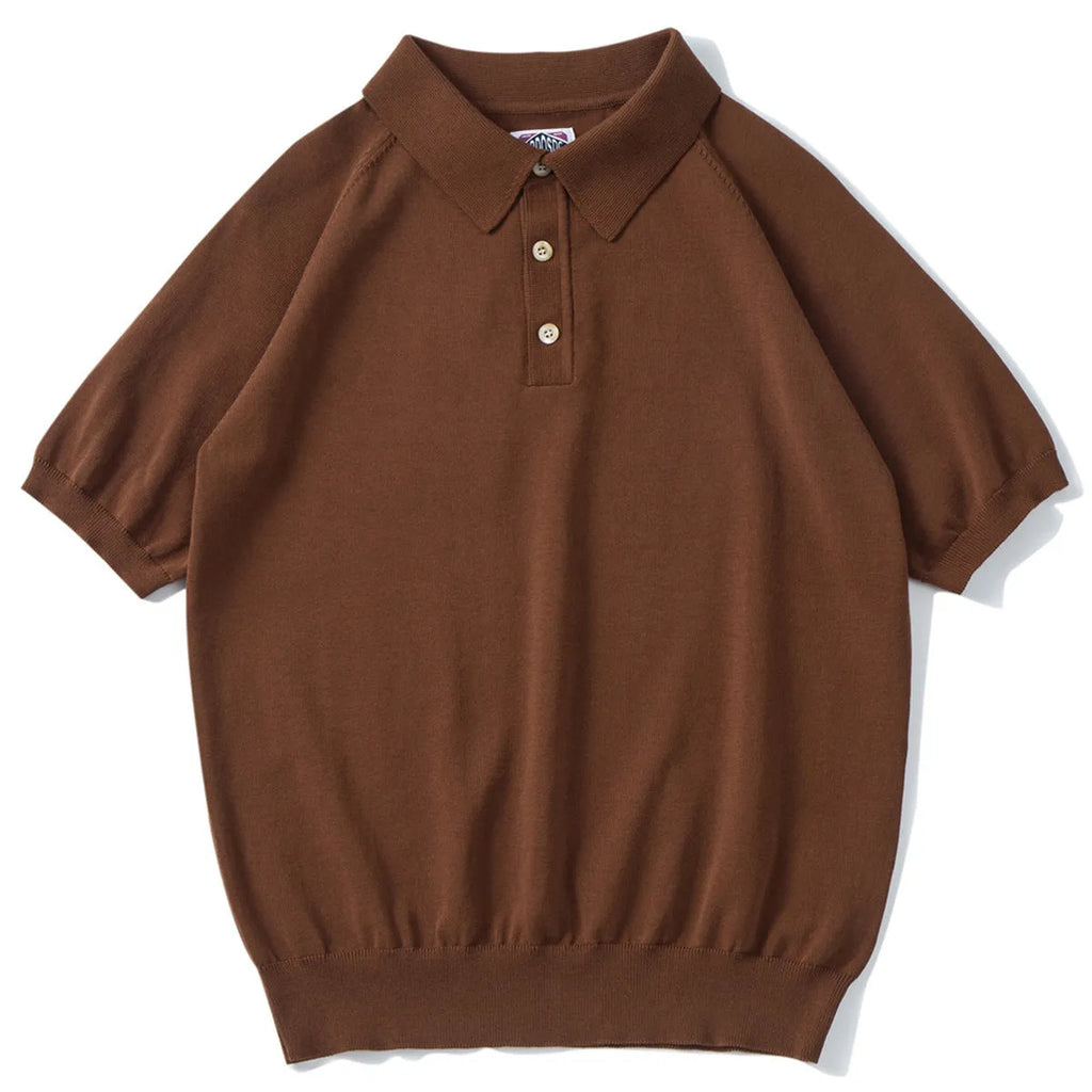 Knitted cotton short sleeve t-shirt in slim fit solid colour for summer wear