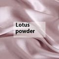 Double-sided solid colour silk duvet cover in Lotus Pink, pea green, bright brown, mysterious purple, white or silver blue.