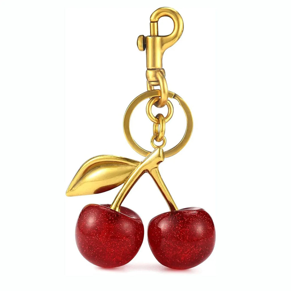 Three-dimensional zinc alloy car key ring pendant in red or pink with sweet cool style