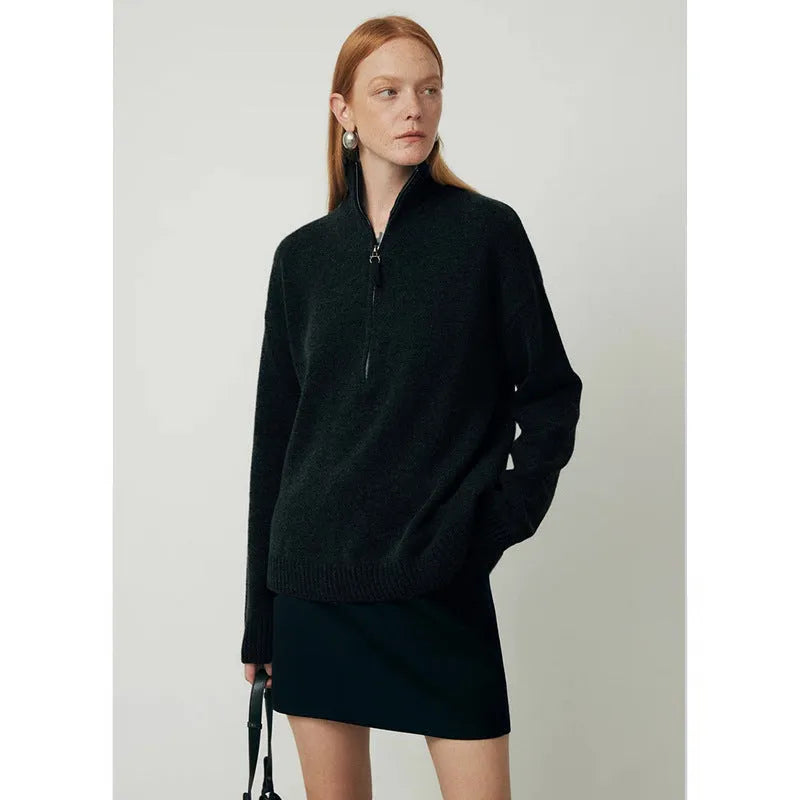 Wool bandage dress with loose lapels in black and mountain rain grey, long sleeves, sizes M and L.
