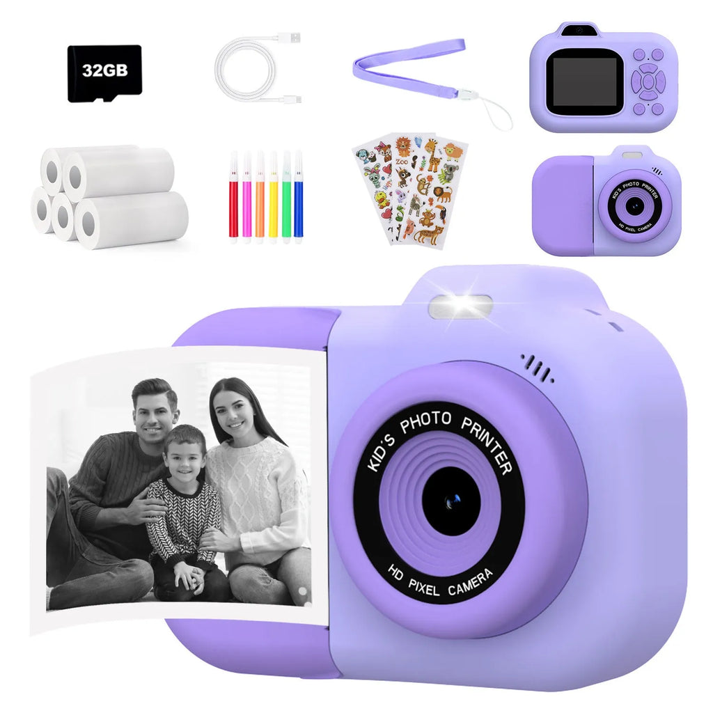 Children's plastic digital camera in blue colour with video recording and game functions