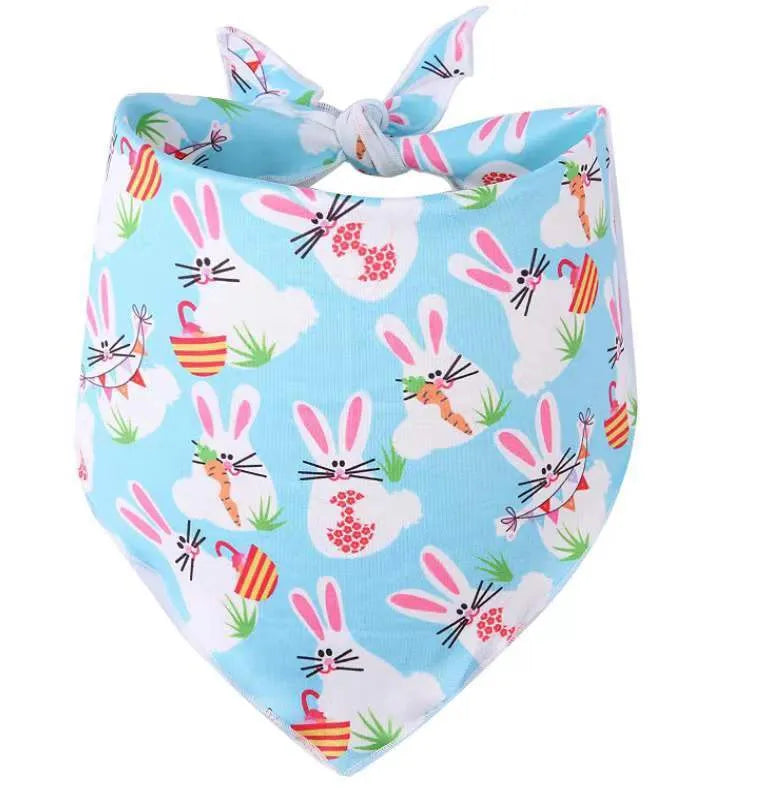 Easter pet decor kit with two 16cm rope carrots, a 68x46x46cm triangle towel, and a 27cm x 13cm hair hoop