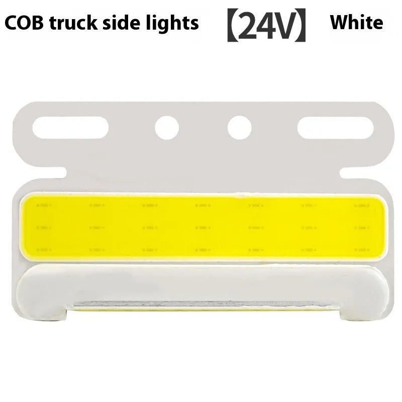 12V and 24V aluminium alloy COB LED truck side light in red, yellow, green, blue, and white colour options