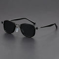 Retro square frame metal sunglasses with decorative patterns in multiple colour options