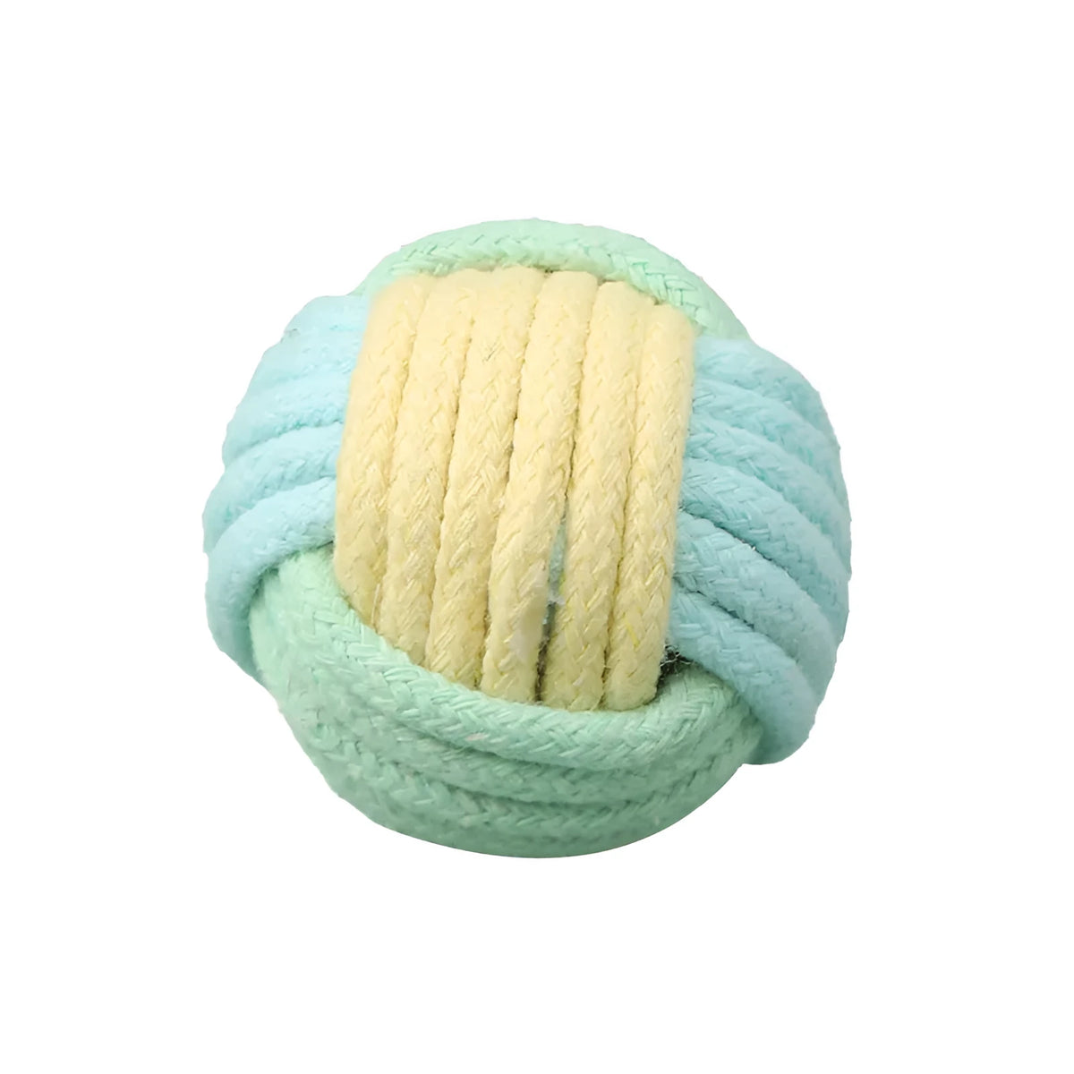 Handmade 5cm cat plush ball toy with hair and cotton textures in blue powder colour