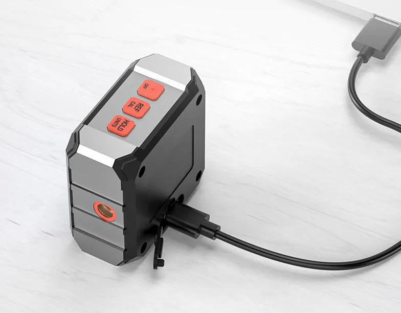 Digital laser infrared tape measure tool with alloy casing and LCD display for woodworking and construction measurement