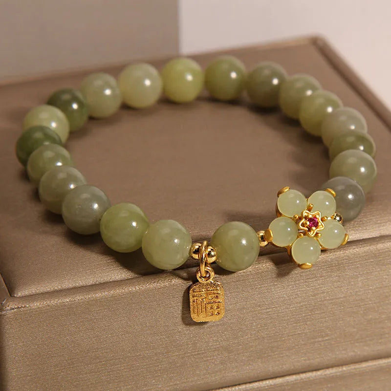 Women's casual alloy bracelet in grey jade colour showing lightweight construction