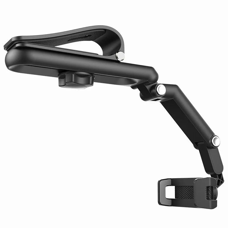 Grey and green car mobile phone holder with clip-grip mechanism for dashboard or windscreen mounting