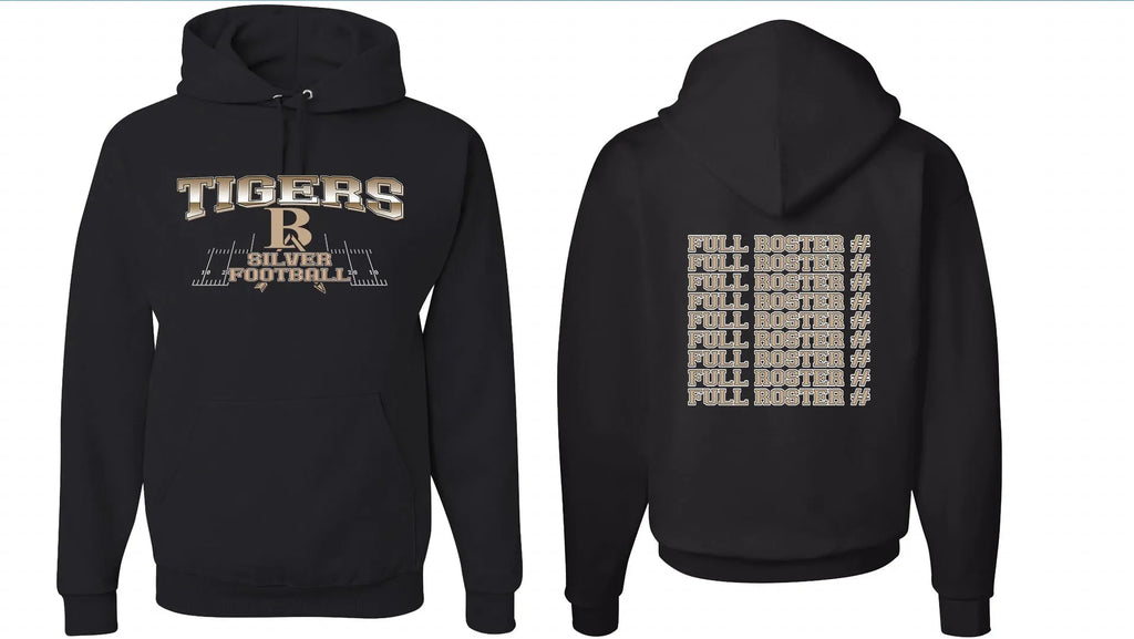Black European size drop-shoulder sleeve polyester hoodie on hanger
