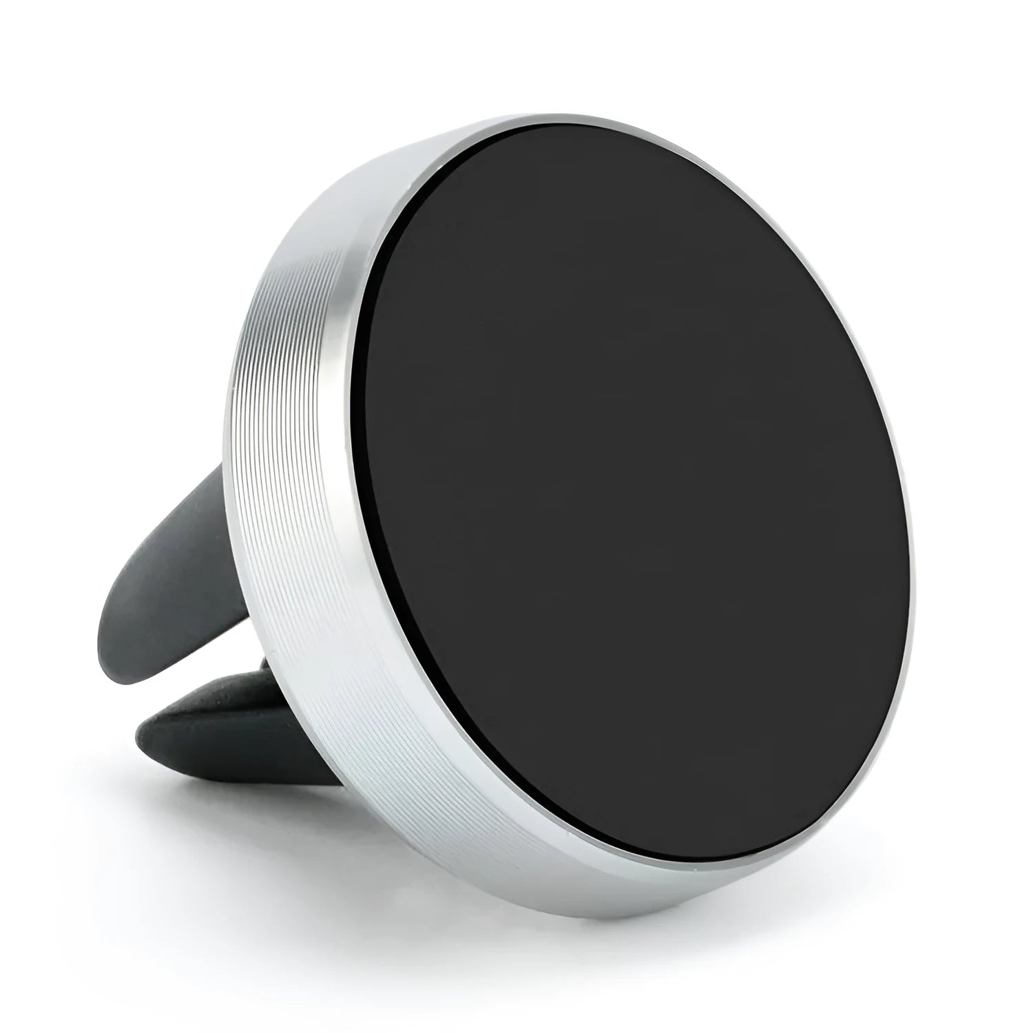 Magnetic car phone holder with air vent clip in rose gold, gold, black, red, and silver colour options