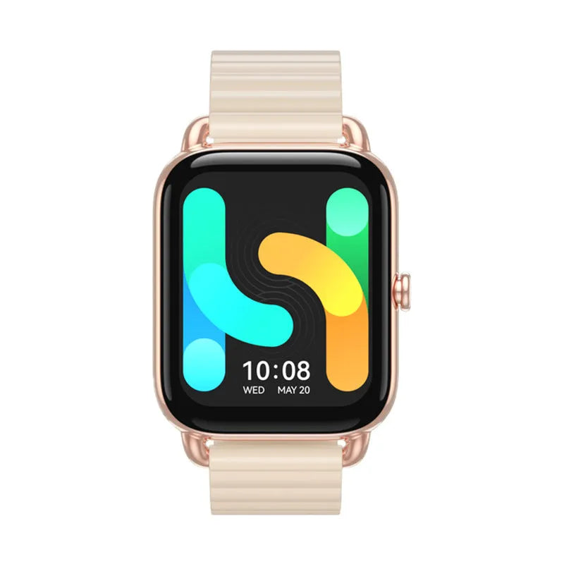 HAYLOU RS4 Plus smart sports watch with AMOLED display in black, champagne, or silver colours