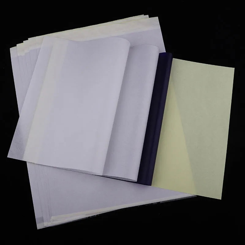 A4 tattoo transfer paper pack with transfer paste gel for quadruple-copy stencil creation