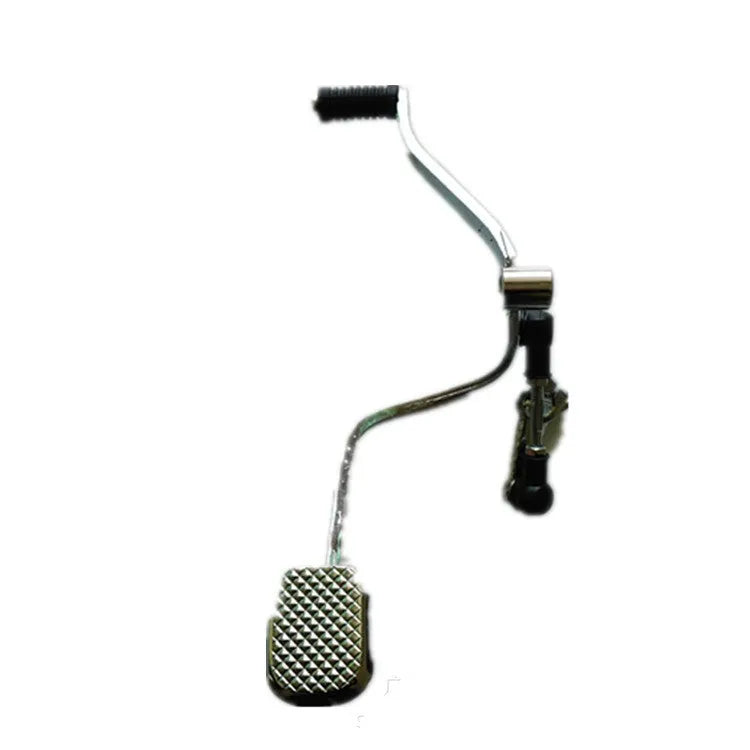Motorcycle gear lever for GS125 with 300mm shaft showing coarse teeth on one side and fine teeth on the other