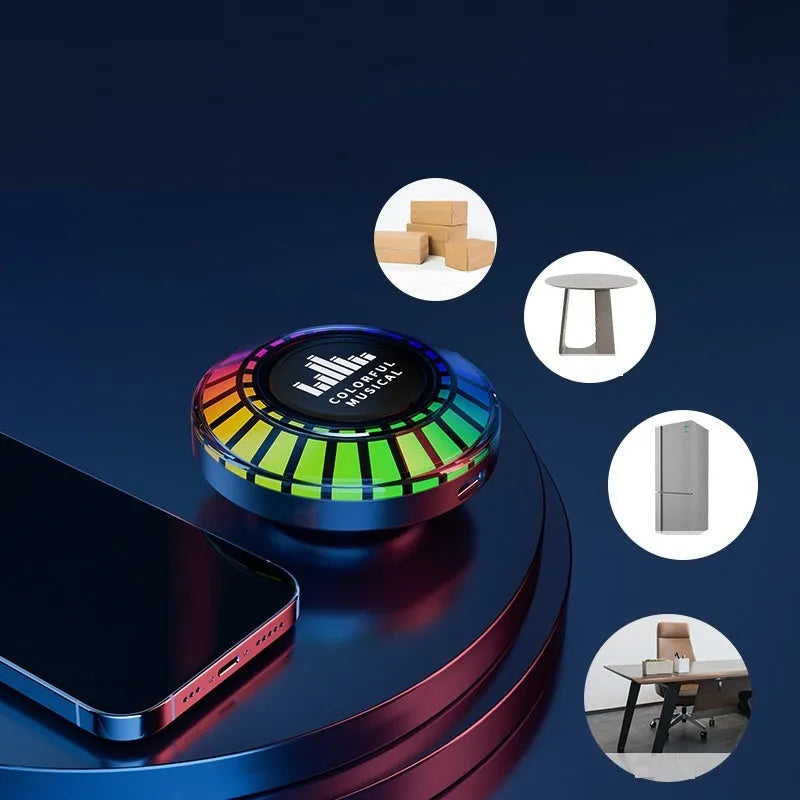 Compact square Bluetooth atmosphere lamp with voice control and polar light effects
