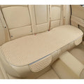 Linen car seat cushion in black and red with hemming detail for business vehicles