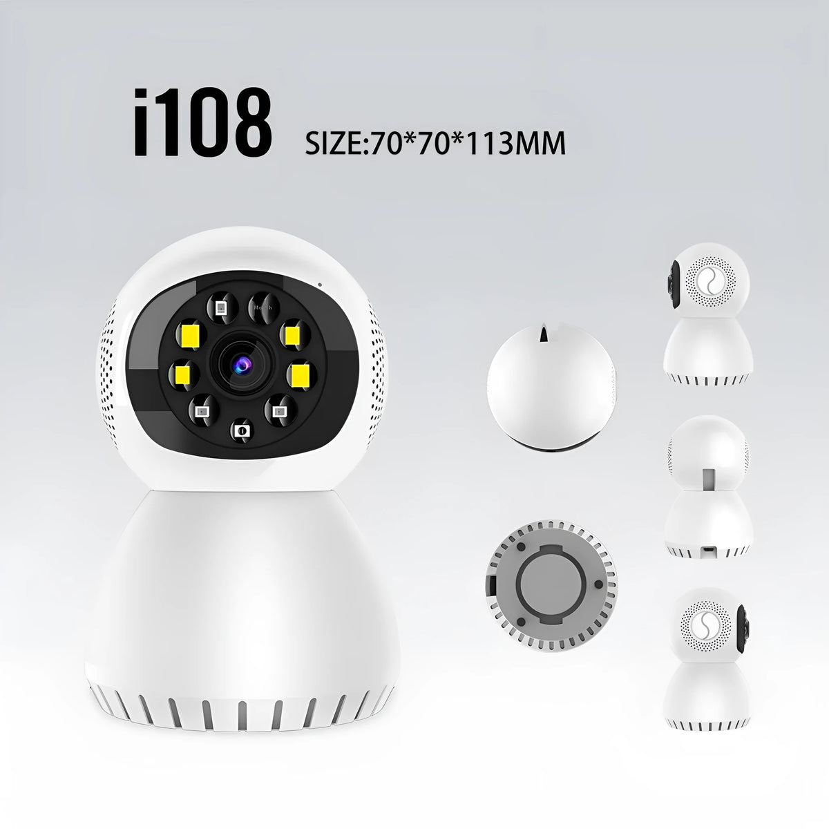 Dual-frequency wireless 1080p HD monitor camera with bracket and power adapter
