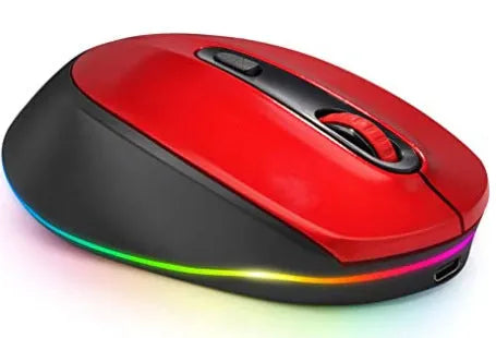 24g ultra-light rechargeable wireless computer mouse shown in one of seven available colours.
