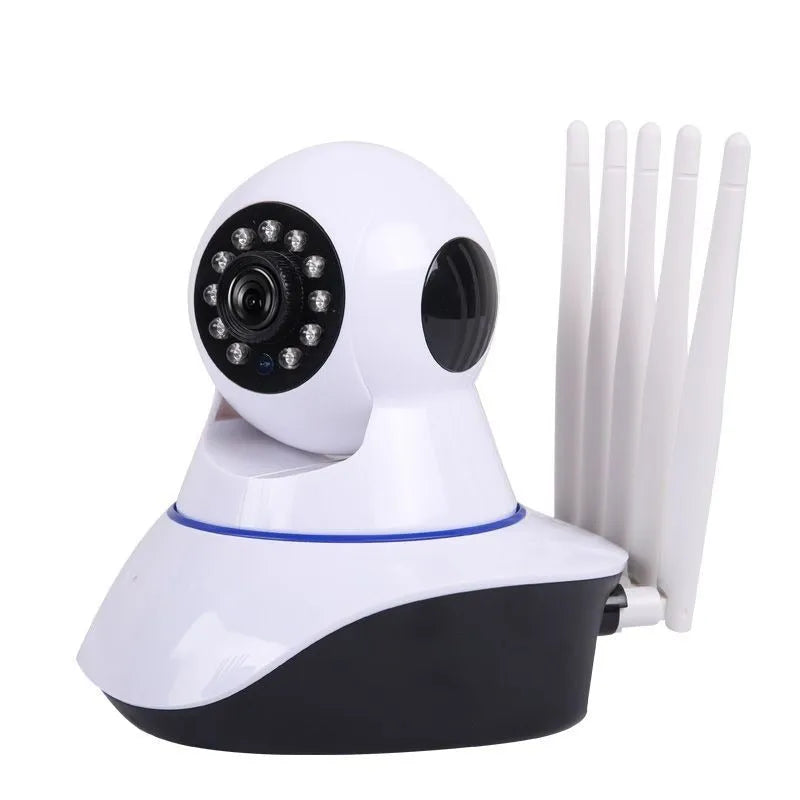 White wireless dome security camera with 3.6mm lens for HD night vision monitoring