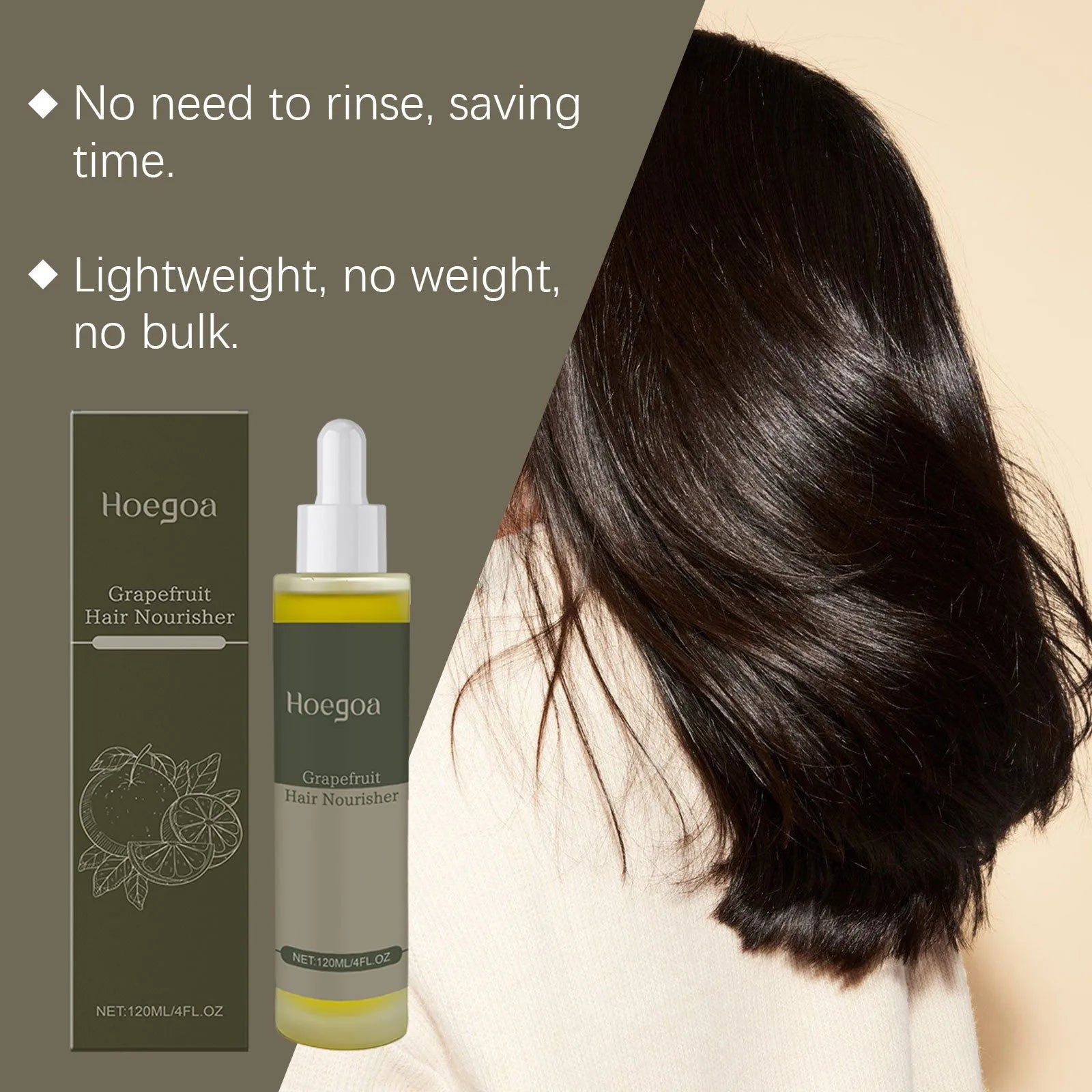 120ml bottle of grapefruit hair conditioner with ginger and rosemary oils