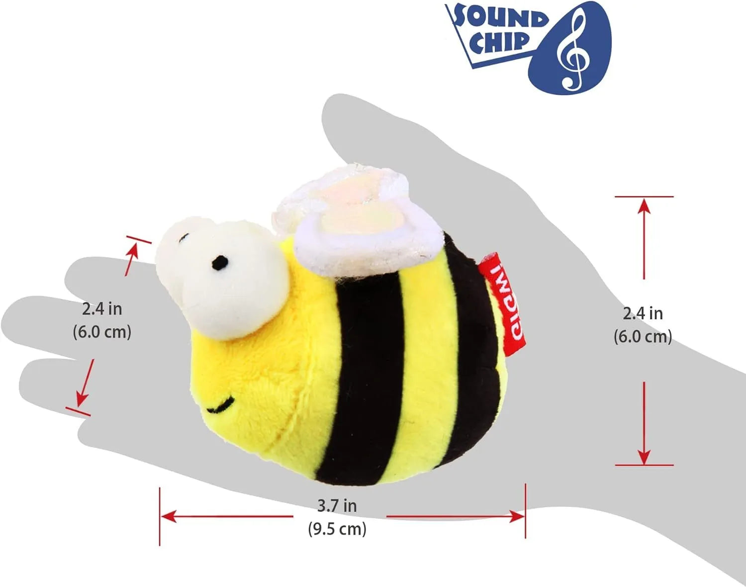 Yellow flannelette bee-shaped electronic cat toy with motion-activated squeaking functionality