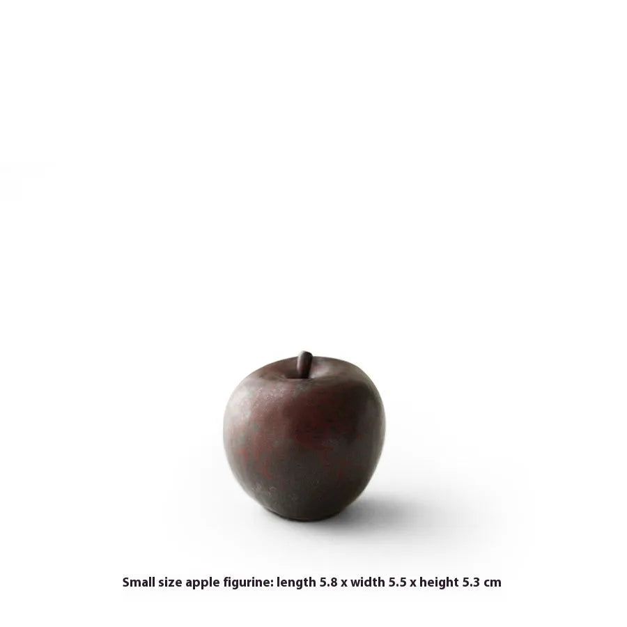 Retro style Chinese ceramic apple desktop ornament in large and small size options.