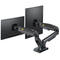 Aluminium alloy dual screen monitor bracket with VESA 75-100mm mounting compatibility