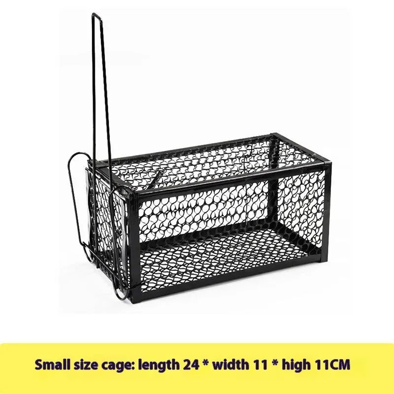 Large automatic metal mouse trap with iron clamp mechanism for indoor small macaque rat control