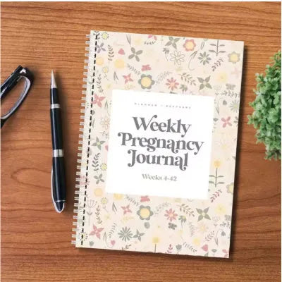 A5 pregnancy weekly diary notebook with bound pages for expecting mothers' journaling