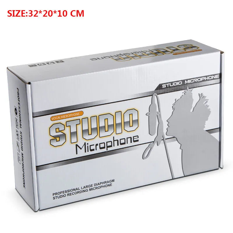 Retro style wireless condenser microphone with cardioid pattern for karaoke and recording