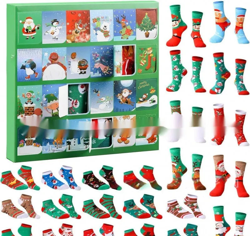 Christmas socks blind box with resin mini stockings in seven different style variations for holiday decoration