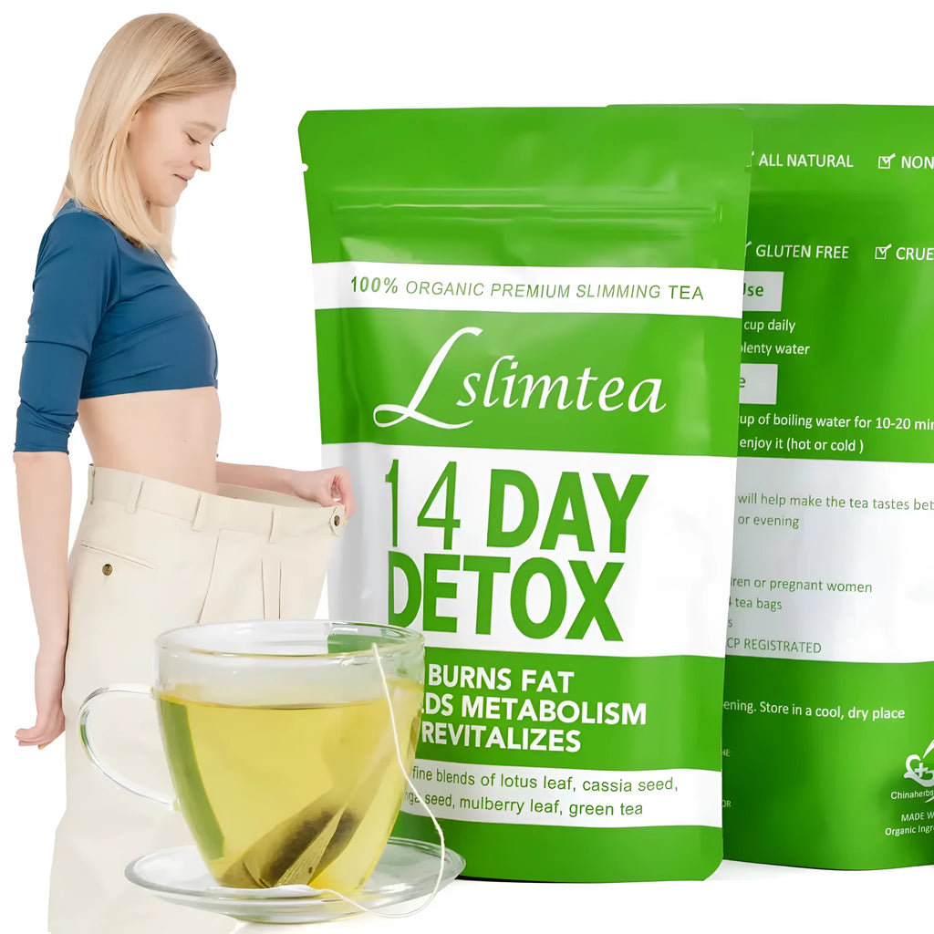 14-day herbal detoxification diet tea pack containing 14 individual 3g tea sachets for weight management