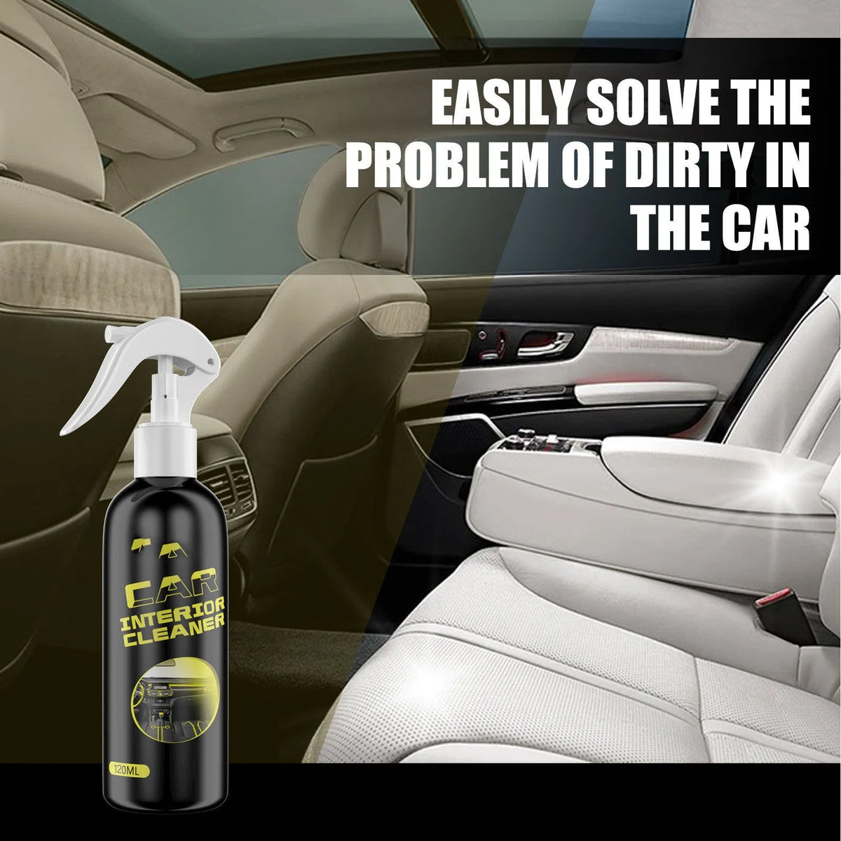 120ml car interior renovation cleaner bottle for leather and plastic surfaces