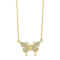 Women's titanium steel clavicle chain necklace with magnetic butterfly clasp in gold or silver colour