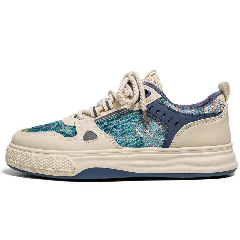 Men's canvas casual shoes in Milan green colour with round toe and flat heel design