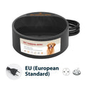 Black ABS heated feeding bowl for cats and dogs with 2.2 litre capacity
