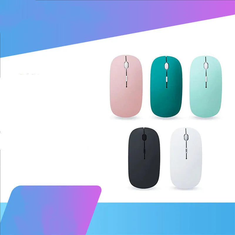 Dual-mode wireless mouse with Bluetooth and 2.4GHz USB, 1000dpi, four keys and ultra-thin build
