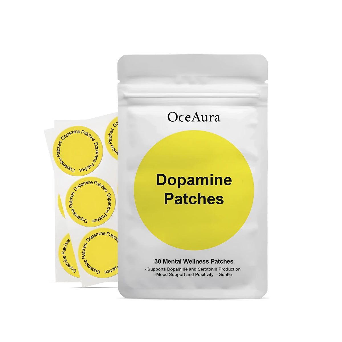 Pack of 30 body care auxiliary patches with hyaluronic acid and collagen ingredients