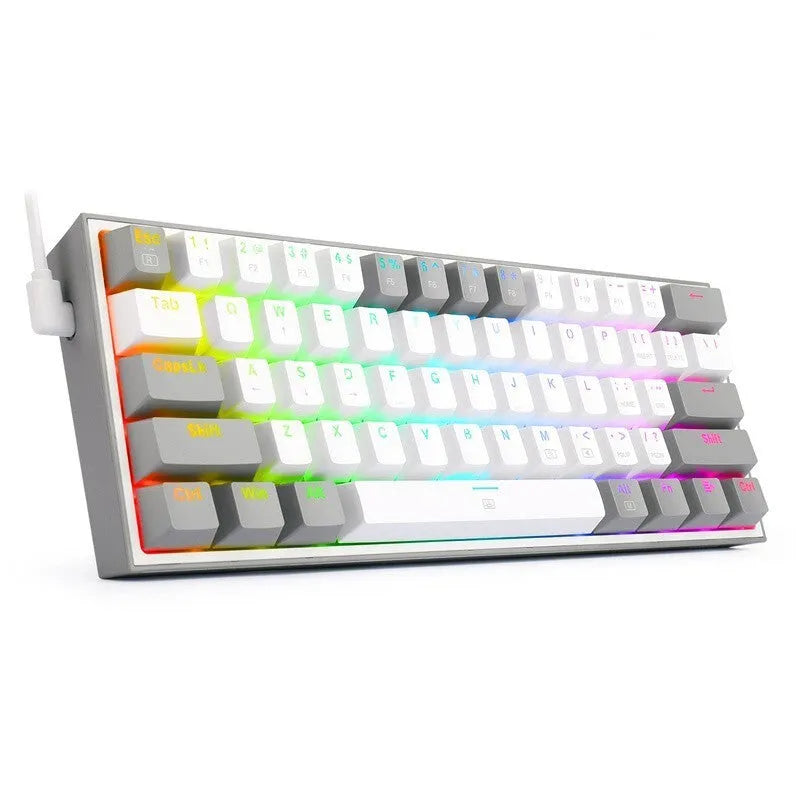 K617 RGB mechanical gaming keyboard in white pink colour with wired USB connection