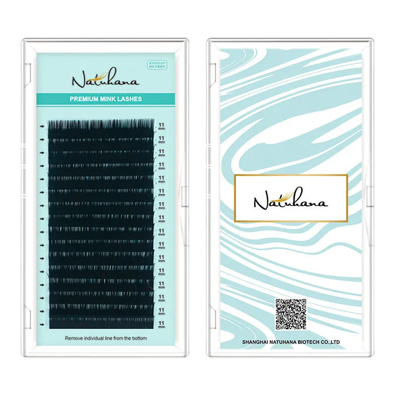 Soft velvet false eyelashes in artificial fibre showing length options from 7mm to 15mm