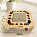 Cat scratch board with ball toy in corrugated paper design options