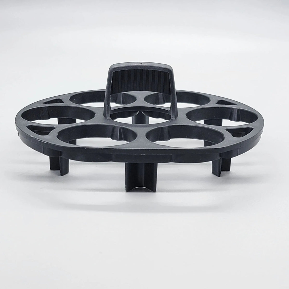 Black plastic egg holder rack for kitchen cooking machines