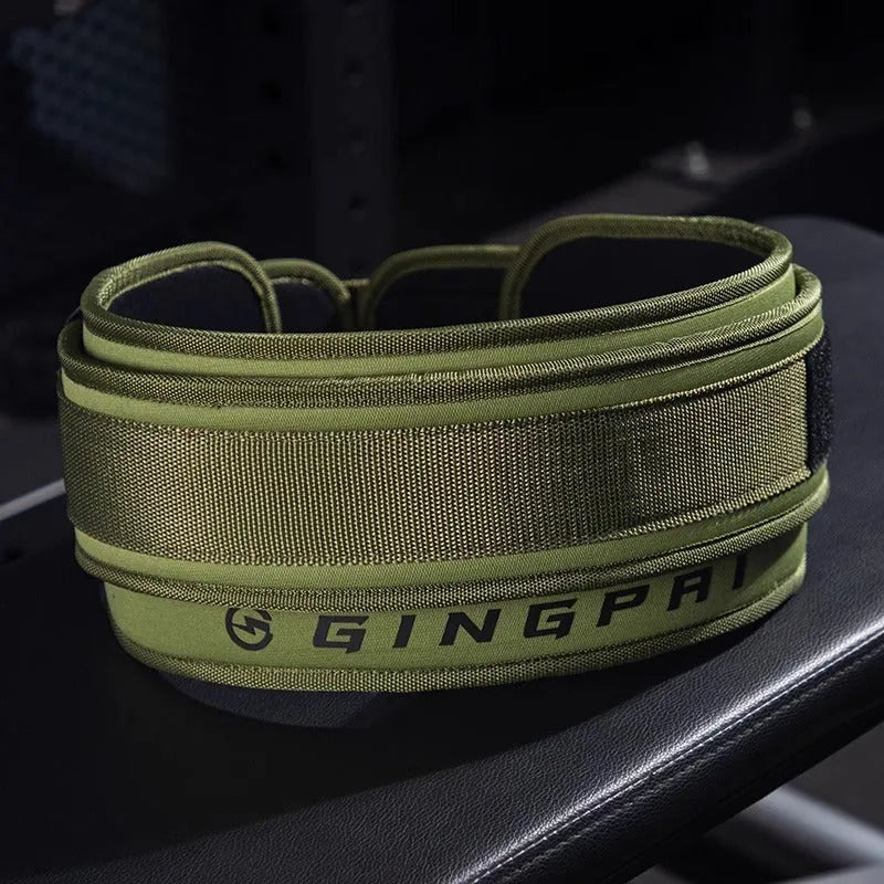 Abdominal exercising band with lumbar support protection belt for weightlifting training