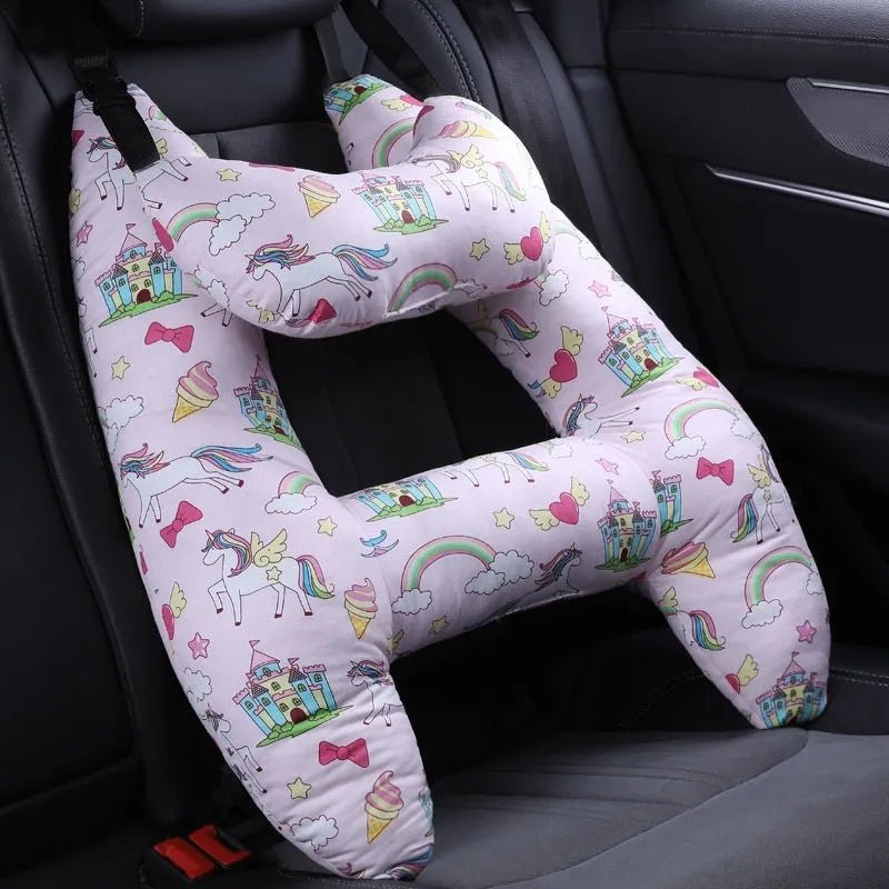 55x70cm car headrest pillow with cartoon pattern and pearl cotton filling