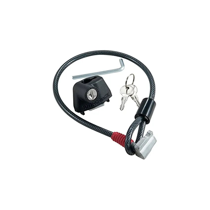 Plastic coated steel cable lock for roof rack security in 600mm and 1200mm lengths.