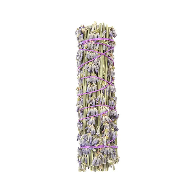 Natural dried flower aromatherapy stick with lavender fragrance measuring 4 inches long