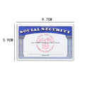 Transparent thickened PVC social security card holder measuring 9.7 by 5.9 centimetres