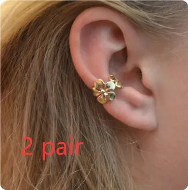 Gold starfish and scallop shell drop earrings with marine theme design for women