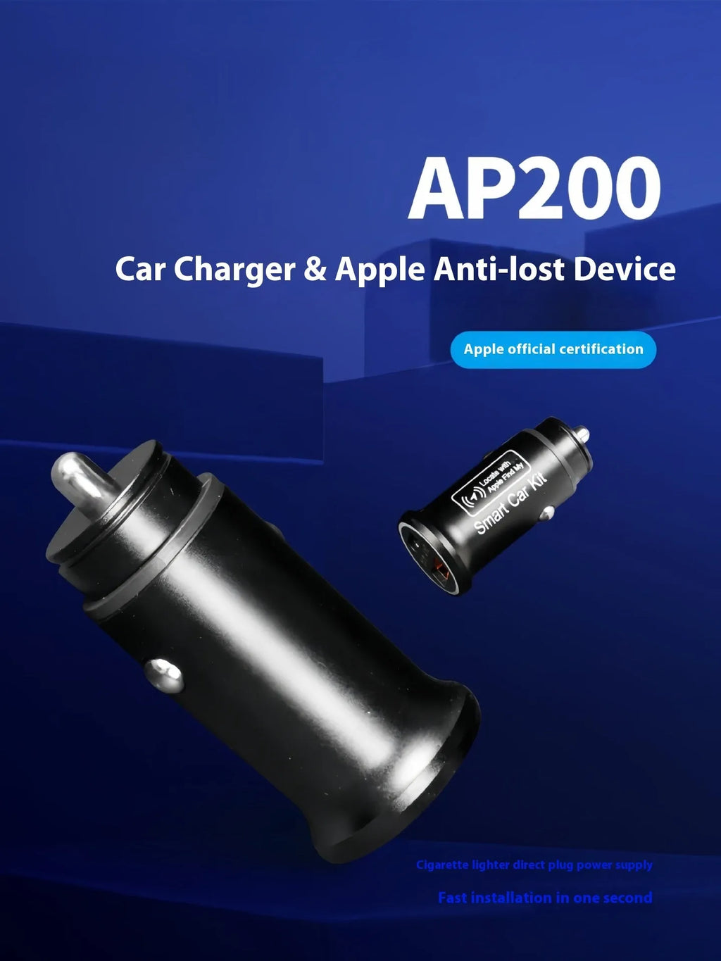 Black car charger GPS locator setting instrument with ABS plastic case