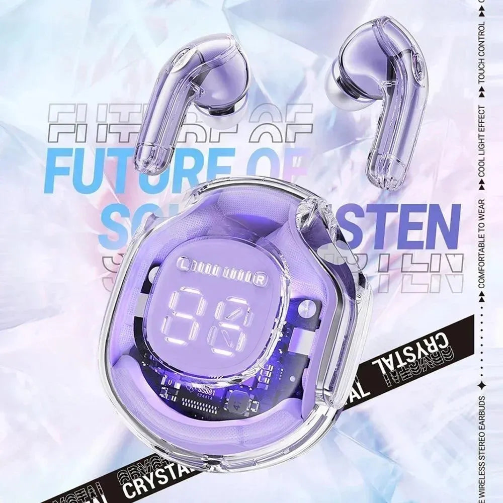Wireless Bluetooth headset in multiple colours showing in-ear design with optional breathing light feature