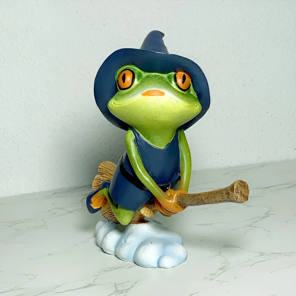 European style magic yoga frog decoration ornament in RDW123 colour on a table.